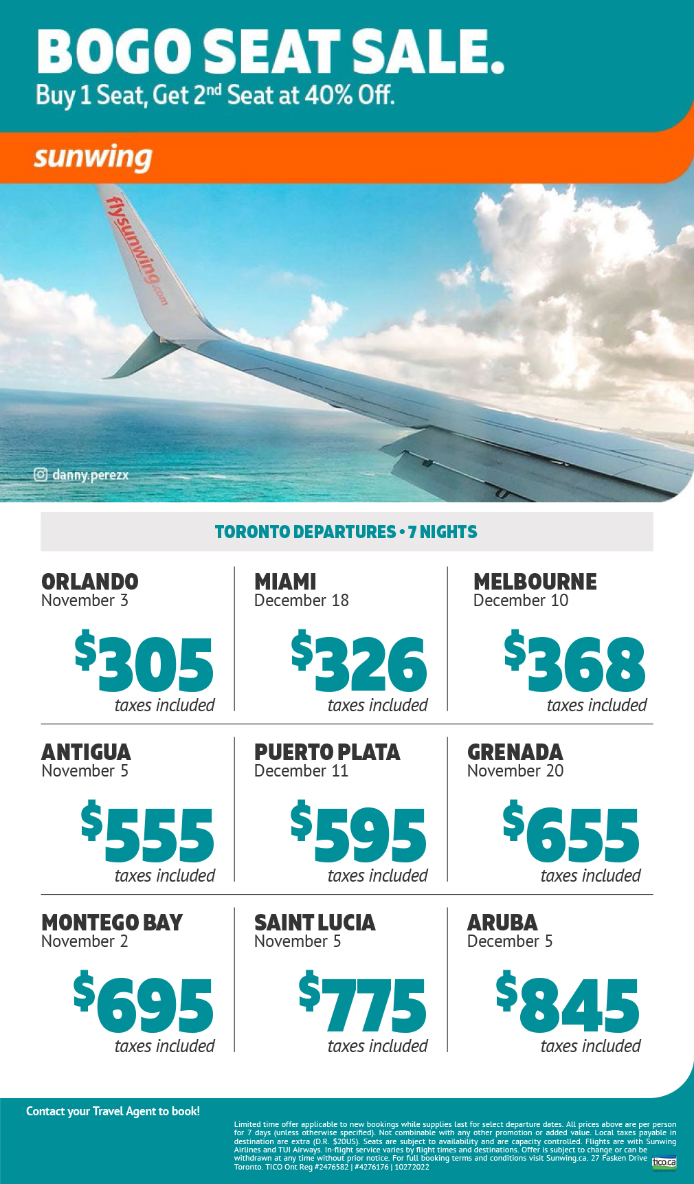 Sunwing Bogo Seat Sale